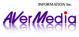 Avermedia logo, horizontal version, on a transparent background