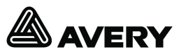 Avery logo, black wordmark version, on a transparent background