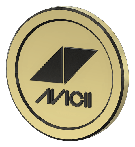 Logo de Avicii, versión icono, sobre fondo transparente