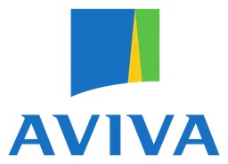 Aviva logo, horizontal version, on a transparent background
