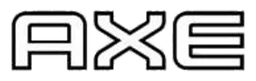 Axe logo, monochrome wordmark version, on a transparent background
