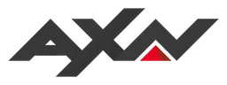 Logo da Axn, versão logotipo preto, em fundo transparente