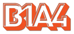 B1a4 logo, horizontal version, on a transparent background