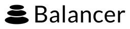 Balancer logo, black wordmark version, on a transparent background