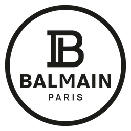 Balmain logo, black icon version, on a transparent background