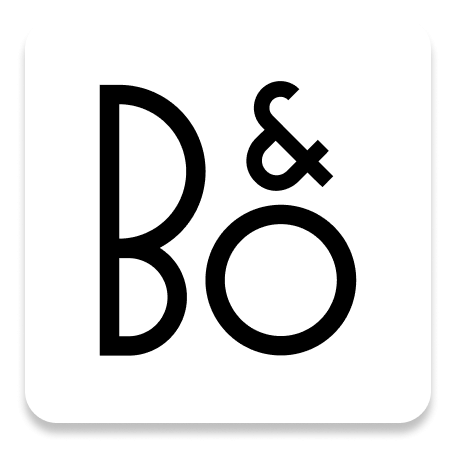 Bang and Olufsen logo, white icon version, on a transparent background