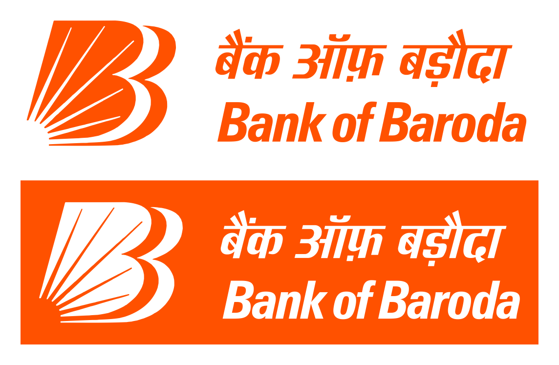 Bank of Baroda logo on a transparent background