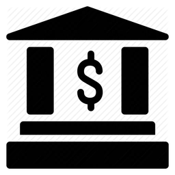 Banking Finances logo, black icon version, on a transparent background