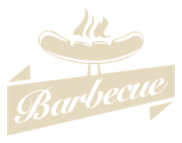 Barbacoa logo, white version, on a transparent background