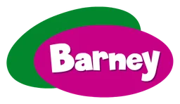 Barney logo, horizontal version, on a transparent background