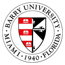 Barry University logo, white icon version, on a transparent background