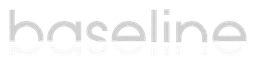 Baseline logo, white wordmark version, on a transparent background