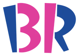 Baskin Robbins logo, horizontal version, on a transparent background