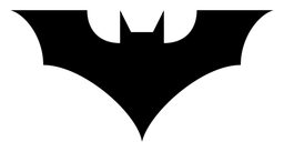 Logo da Batman, versão preto, em fundo transparente