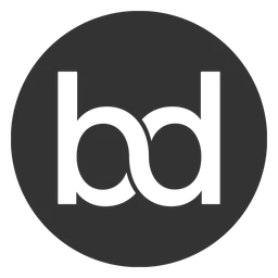 BD logo, black icon version, on a transparent background