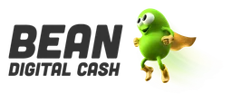 Bean Cash logo, horizontal version, on a transparent background