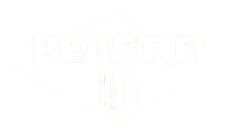 Beastie Boys logo, white version, on a transparent background
