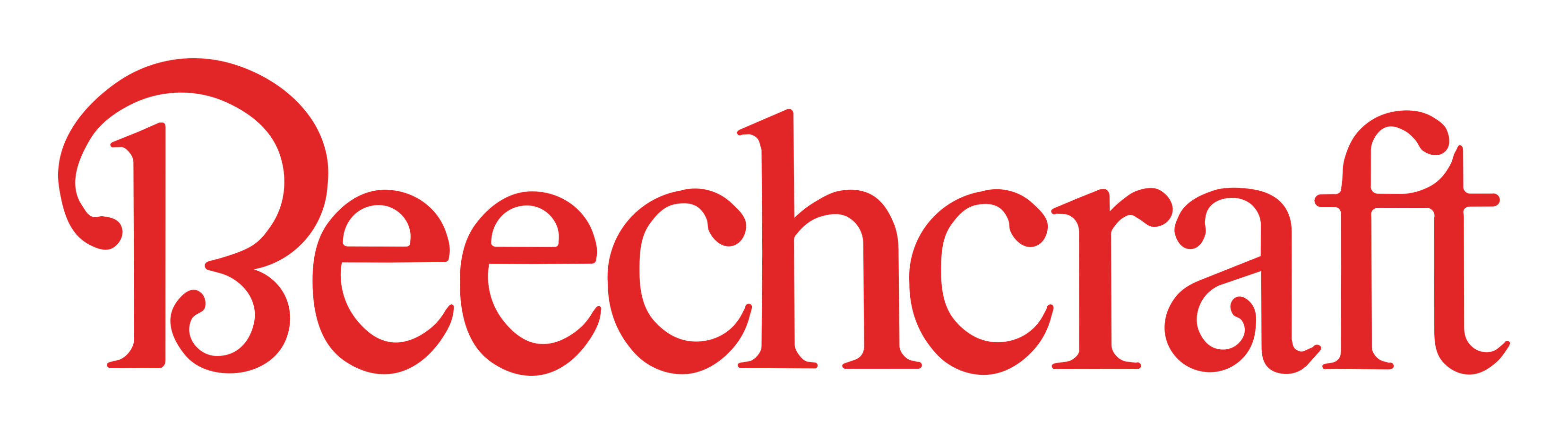 Beechcraft logo on a transparent background