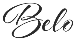 Belo Logo, Variante schwarz, auf transparentem Hintergrund