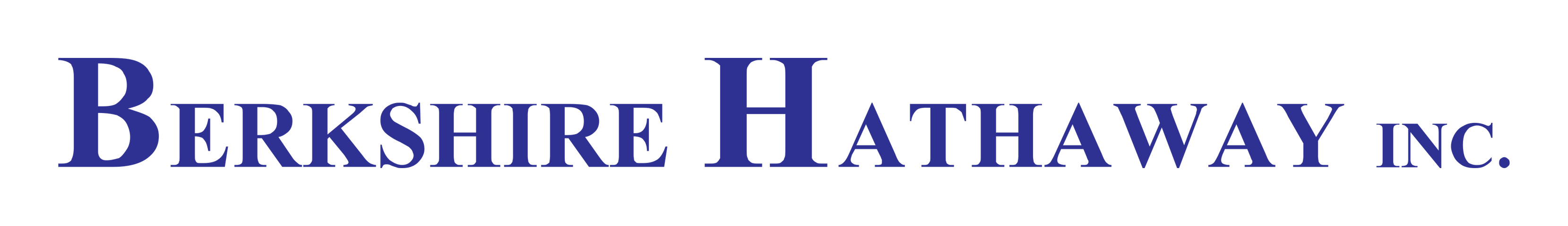 Logo da Berkshire Hathaway em fundo transparente