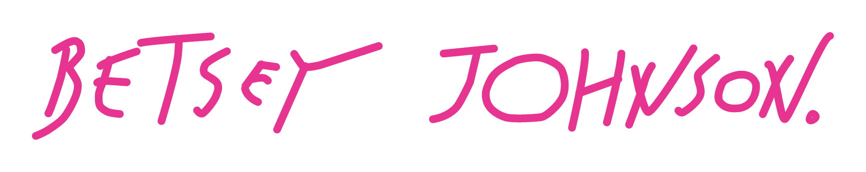 Betsey Johnson logo on a transparent background