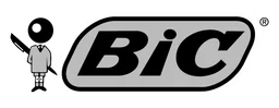 Bic logo, monochrome wordmark version, on a transparent background