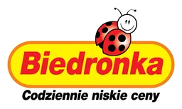 Biedronka logo, horizontal version, on a transparent background