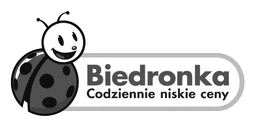 Biedronka logo, monochrome version, on a transparent background