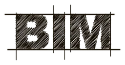 Bim logo, black version, on a transparent background