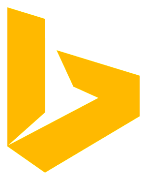 Bing logo, horizontal version, on a transparent background