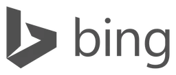 Bing logo, monochrome wordmark version, on a transparent background