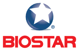 Biostar logo, horizontal version, on a transparent background