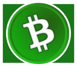 Logo da Bitcoin Cash, versão ícone, em fundo transparente