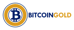 Logo da Bitcoin Gold, versão logotipo, em fundo transparente