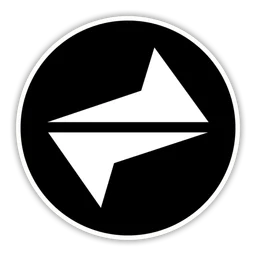 Bitsend logo, monochrome icon version, on a transparent background