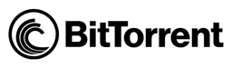 Bittorrent logo, black wordmark version, on a transparent background