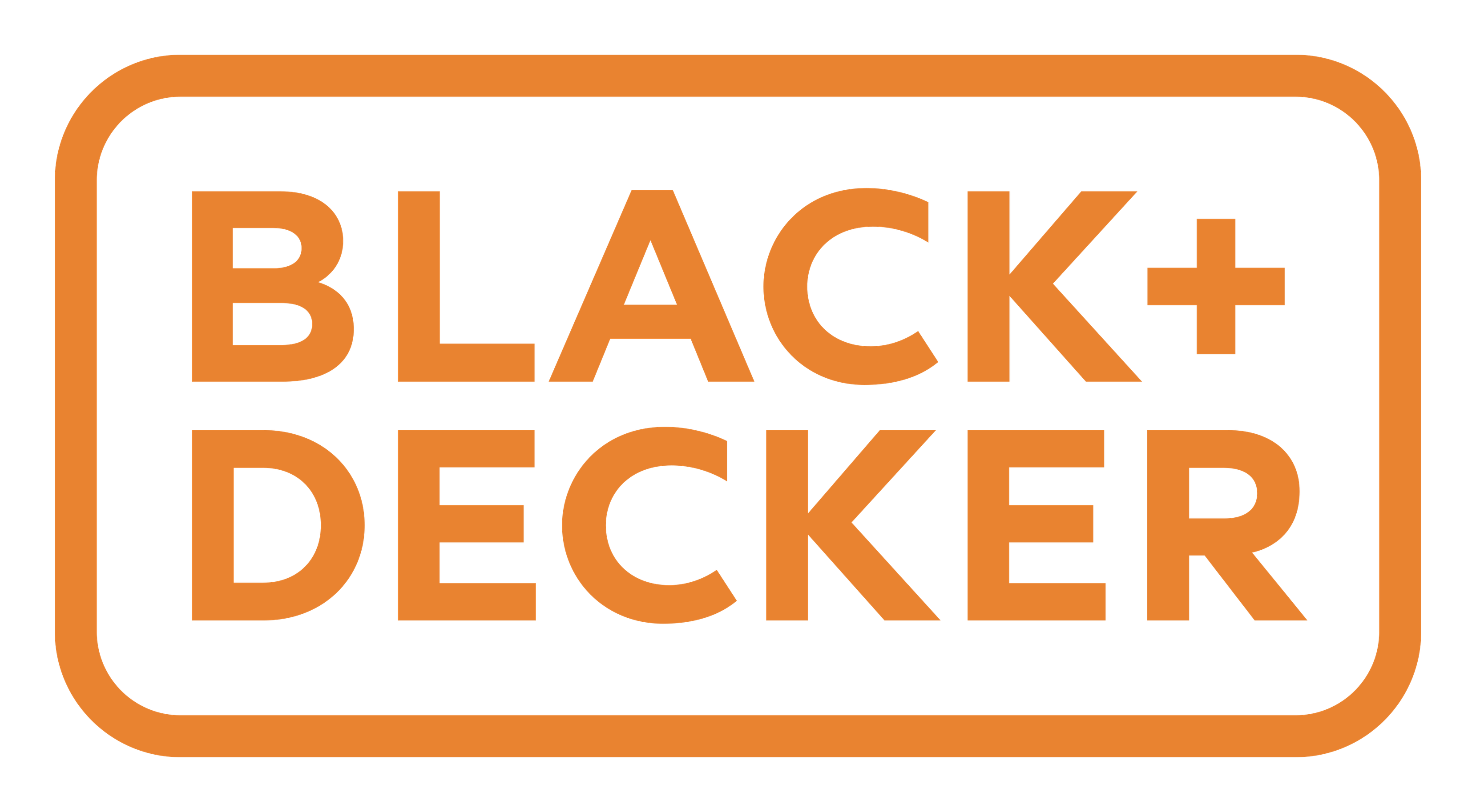 Logo de Black and Decker sobre fondo transparente