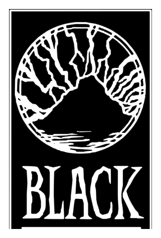 Black Isle Studios Logo, Variante Icon schwarz, auf transparentem Hintergrund