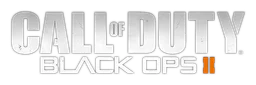 Black Ops 2 のロゴ、ホワイト ロゴタイプバージョン（背景透過）