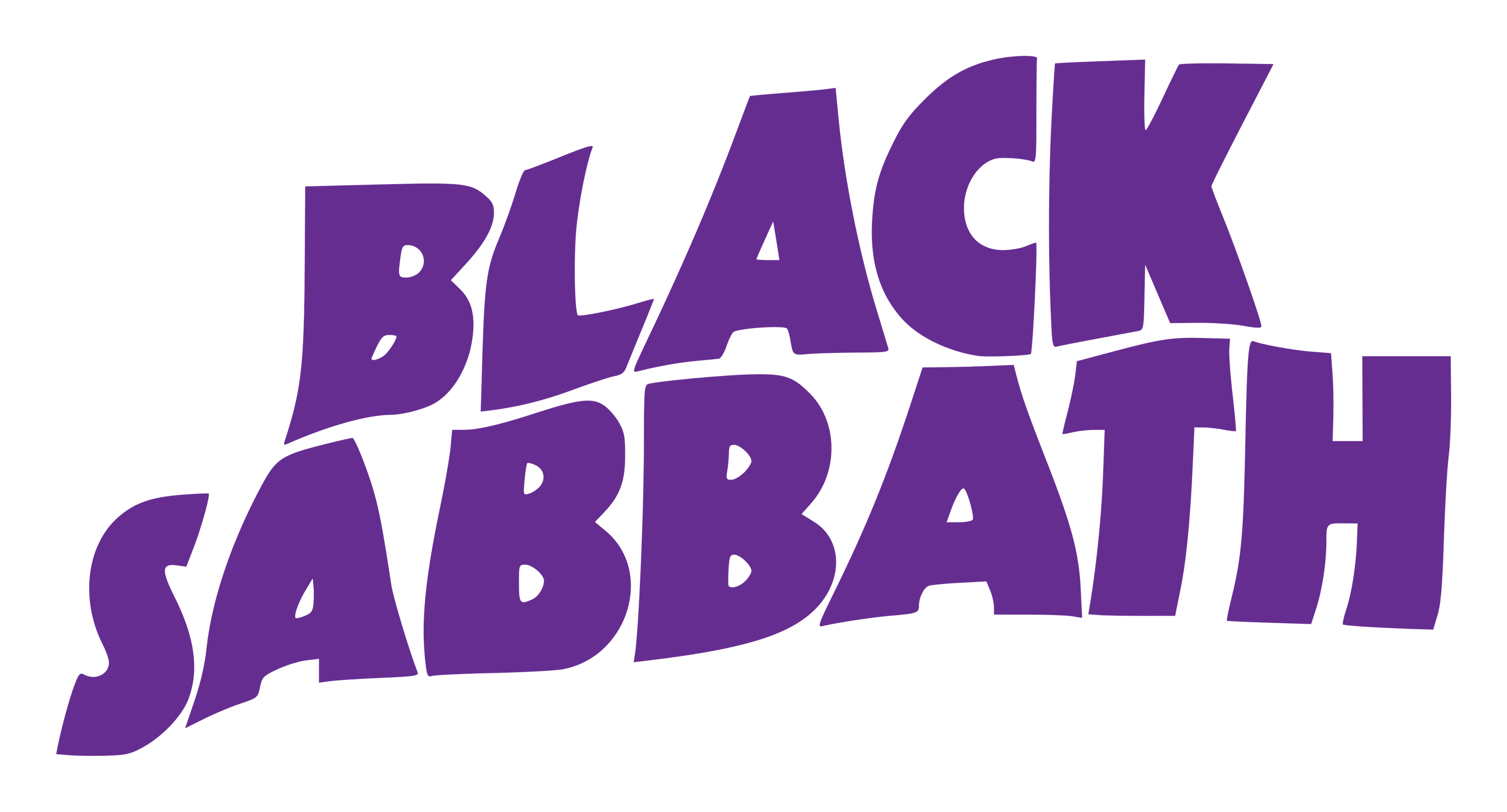 Black Sabbath logo on a transparent background