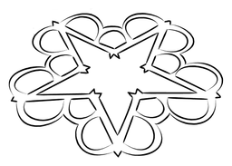 Black Veil Brides logo, black version, on a transparent background
