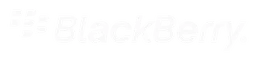 Blackberry logo, white wordmark version, on a transparent background