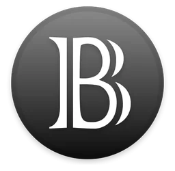 Blackcoin logo, monochrome icon version, on a transparent background