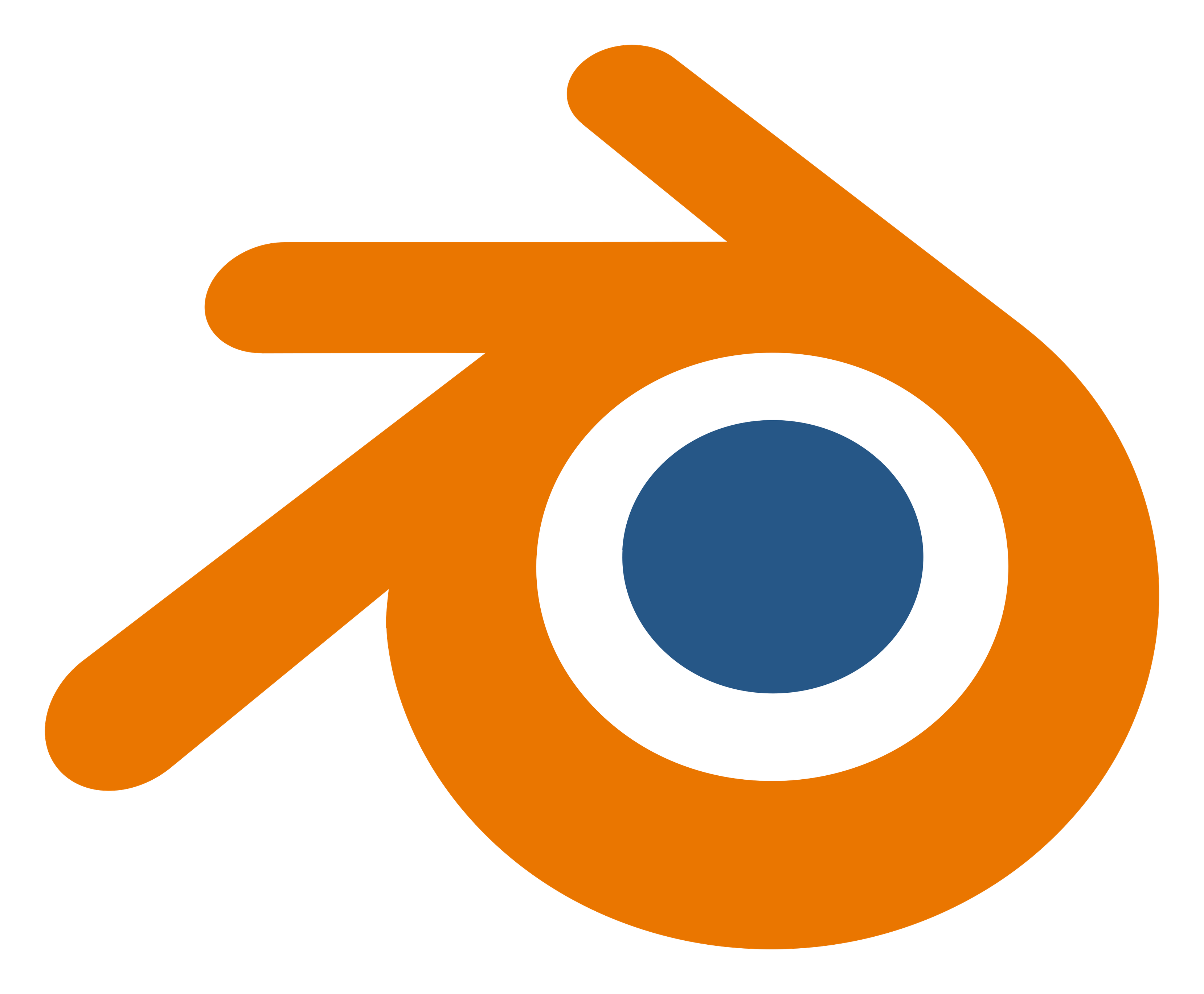 Blender logo on a transparent background