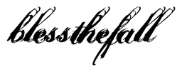 Blessthefall logo, black wordmark version, on a transparent background
