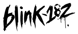 Blink 182 logo, black version, on a transparent background
