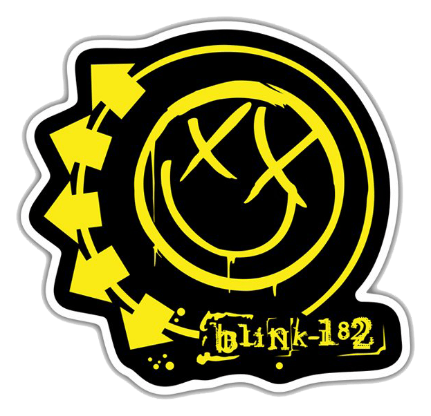 Blink 182 logo on a transparent background