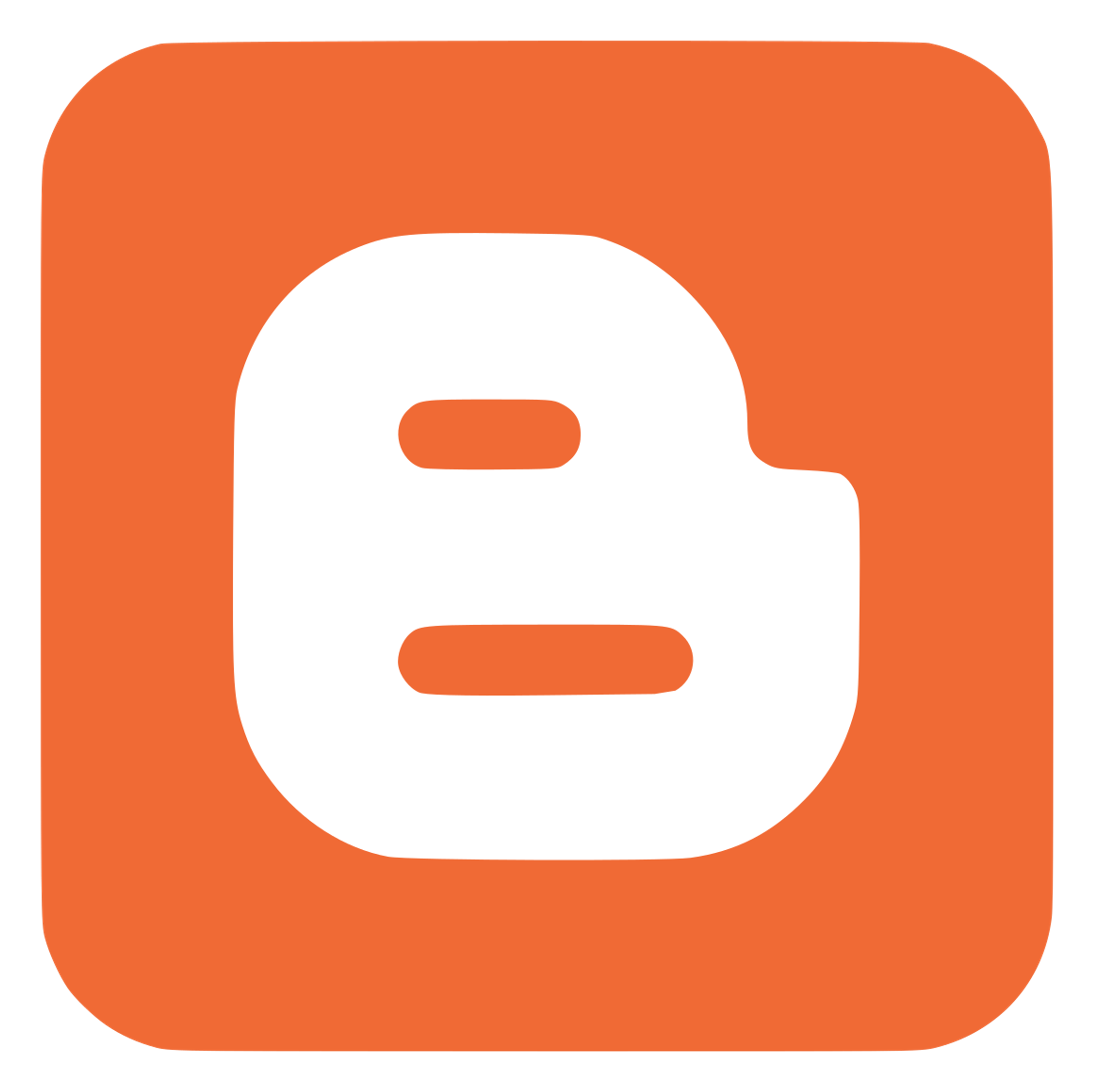 Logo de Blogger sobre fondo transparente