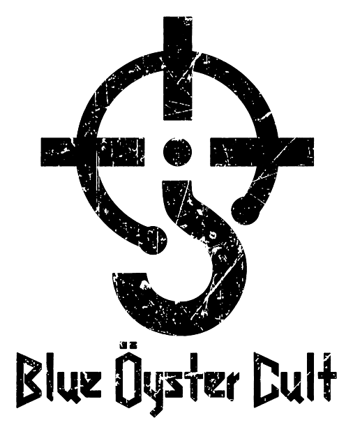 Blue Oyster Cult logo, black version, on a transparent background