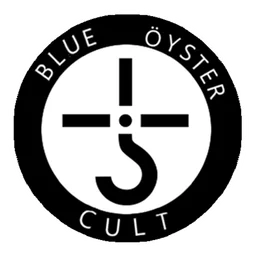 Blue Oyster Cult logo, monochrome icon version, on a transparent background